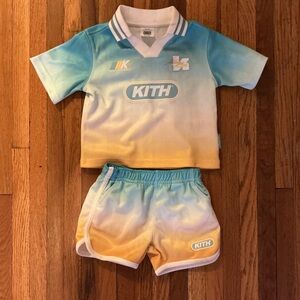Kith Blue and Orange Kids Polo Set